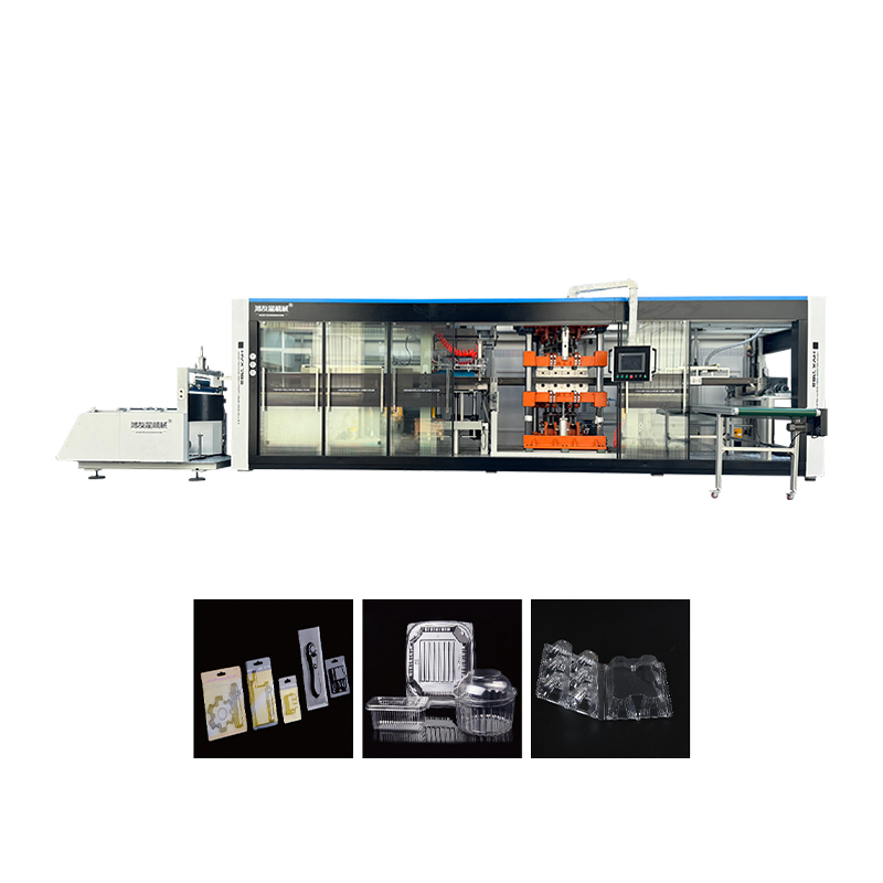 Máquina de formación de aspirador de plástico de formación/corte/apilamiento de plástico completa